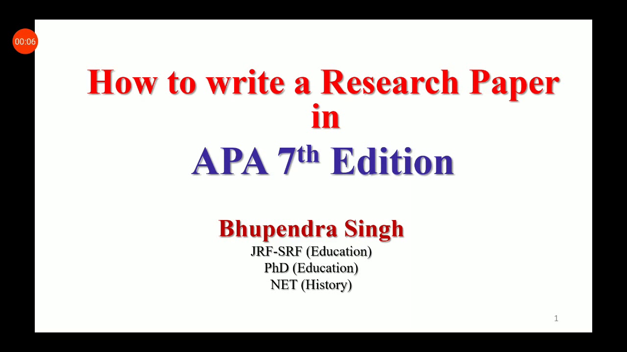 apa format research paper youtube