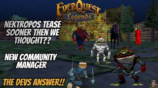 EverQuest Legends The Devs Answer PT.62 | Nektropos Castle Letter, New Community Manager