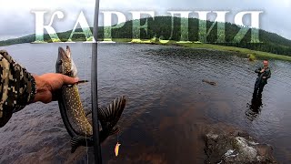 Рыбалка в Карелии 2023 || Карельские щуки || Рыбалка на диких озерах Карелии || Карельский клёв