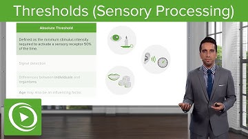 Thresholds (Sensory Processing) – Sensing the Environment | Lecturio