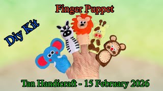 Tutorial ke 1738 - Diy kit finger puppet ( felt craft )