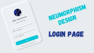 Neumorphism Login Page HTML and CSS | HOW TO CREATE login page website | With MA Learners screenshot 5