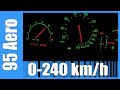 Saab 95 2.3T Aero 0-240 km/h GREAT! Acceleration Beschleunigung Autobahn Test