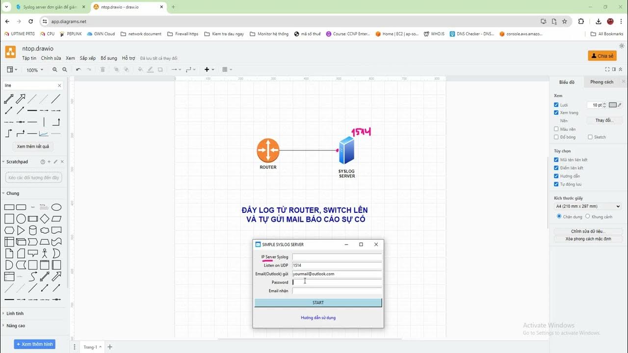 Tool python syslog server tự động báo cáo lỗi mạng - YouTube
