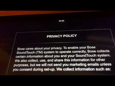Creating a Bose SoundTouch account on iPad