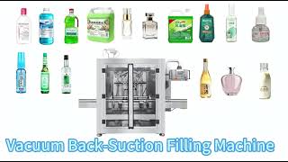 Automatic 6-Head Vacuum Back-Suction Liquid Filling Machine For Perfume Alcohol Low Viscosity Liquid