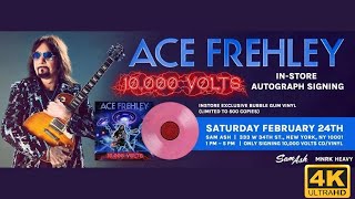 Ace Frehley NYC In-Store Signing Sam Ash 10,000 Volts 4K Video February 24, 2024 KISS