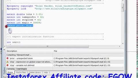 The Basics of Writing An Expert Advisor in MQL4 - Code Tuts 2018 #20