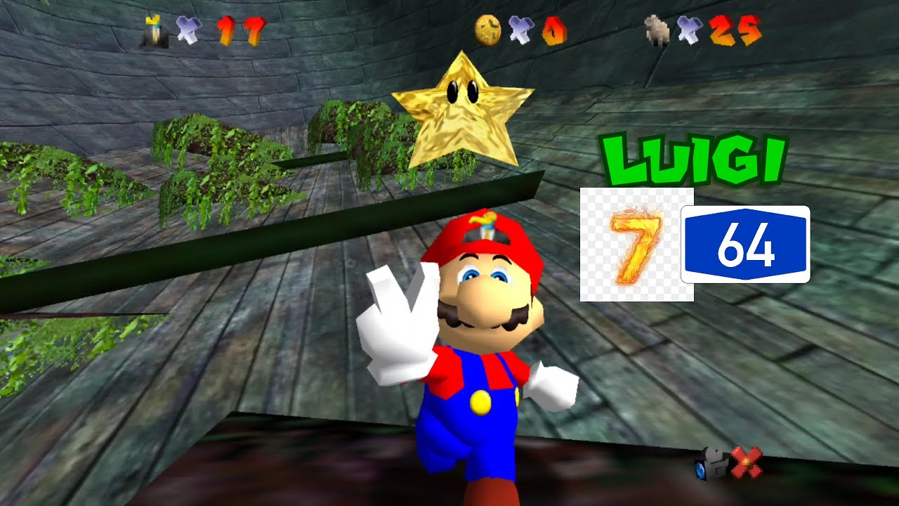 Super Luigi 7 64 Mod HD Textures Realistic Full Screen 16:9 Jelly Roger Bay Complete Android