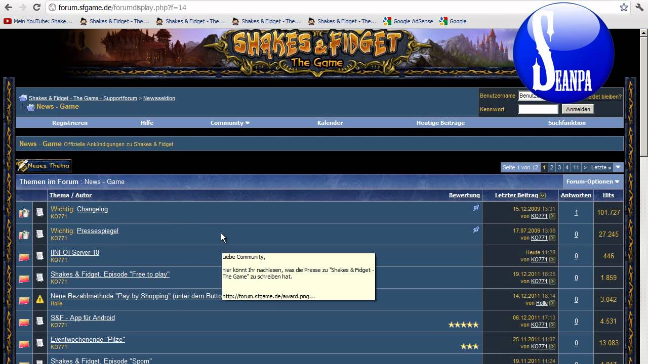 Let's Play Shakes and Fidget 