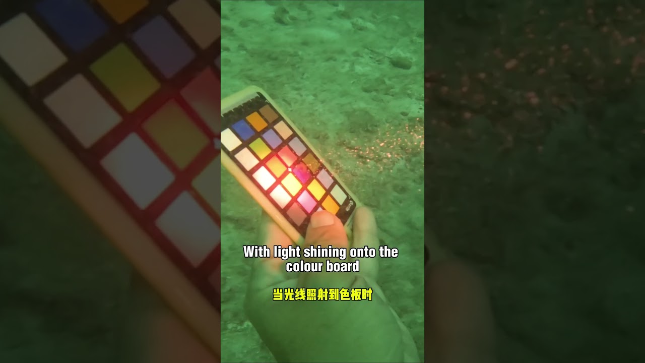 Behaviour of colours under water 