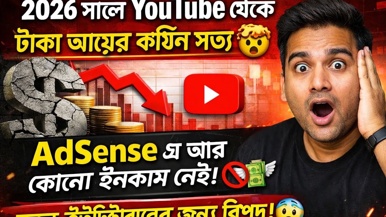 ২০২৬ সালে YouTube থেকে টাকা আয়ের কঠিন সত্য 🤫 | AdSense আর কাজ করে না | New YouTuber Reality