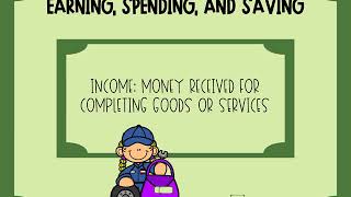Earning, Spending and Saving digital anchor chart