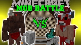 MINOTAUR VS MUTANT COW & MINOSHROOM - Minecraft Mob Battles - Grimoire of Gaia Mods