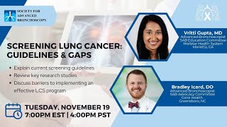 NOVEMBER 2024 | Screening Lung Cancer  Guidelines & Gaps
