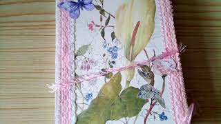 Making a journal videos on Facebook group Papercraft swaps projects and more