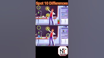 Test Your Brain Find 10 Differences 😥can you Spot 10 differences in 20 seconds?