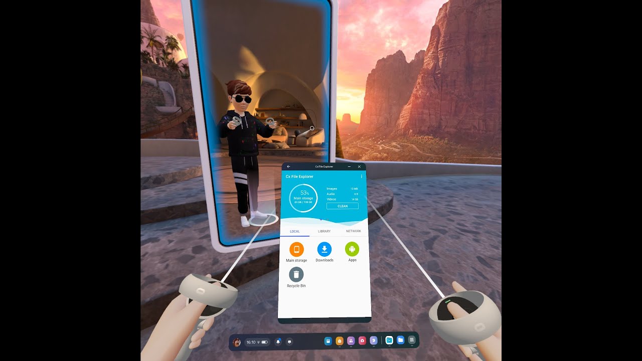 How to get cx file explorer on meta quest 2,