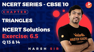 Triangles L-23 | NCERT Solution Ex: 6.5 - Q13 & Q14 | CBSE Class 10 Math Chapter 6 | Vedantu 9 & 10