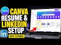 How to setup resume and LinkedIn using Canva resume builder - Easy Tutorial