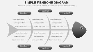 Simple Fishbone Diagram Animated Presentation Slides