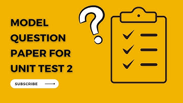 Unit Test 2 Sample Question Paper- Class 10 Computer Science