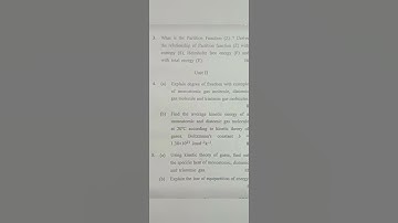 Bsc 4 semester Physics paper gju university Statistical Mechanics