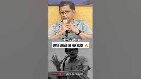 KEREN 👏 ternyata Roky Gerung mengajar S1 S2 S3 Tampa ijazah #shortvideo #rokygerung #short