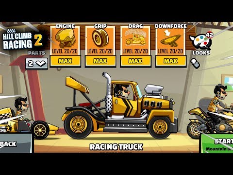 Hill Climb Racing 2 - New Vehicle RACING TRUCK Fully Upgraded