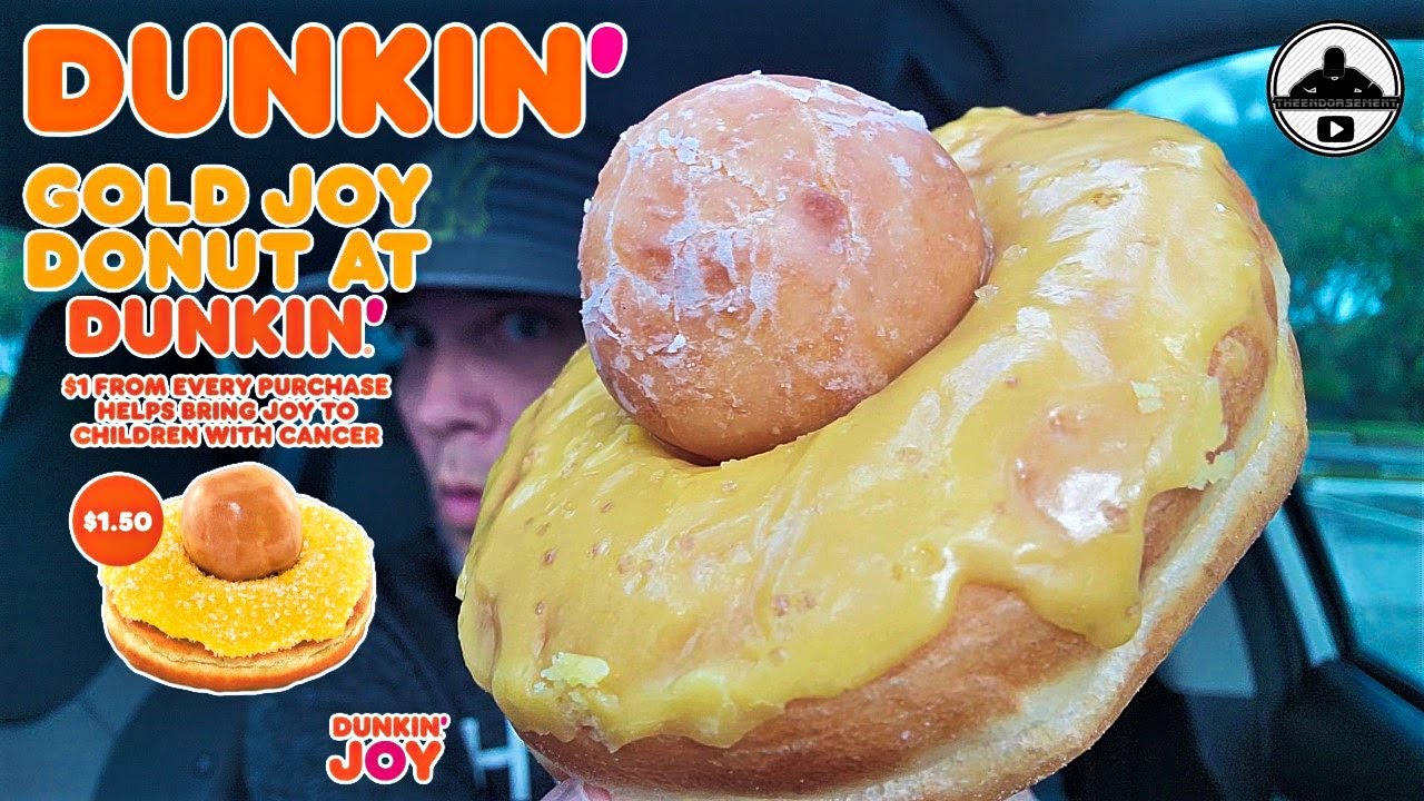 Dunkin'® GOLD JOY Donut! 🥇🍩 Help Fight Childhood Cancer