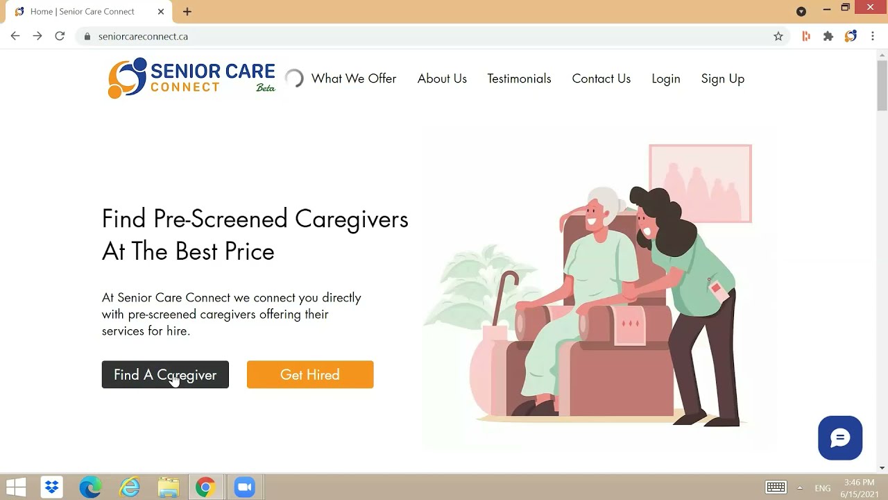How to find caregivers on Senior Care Connect YouTube