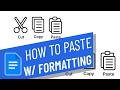 How To Paste With Formatting in Google Docs