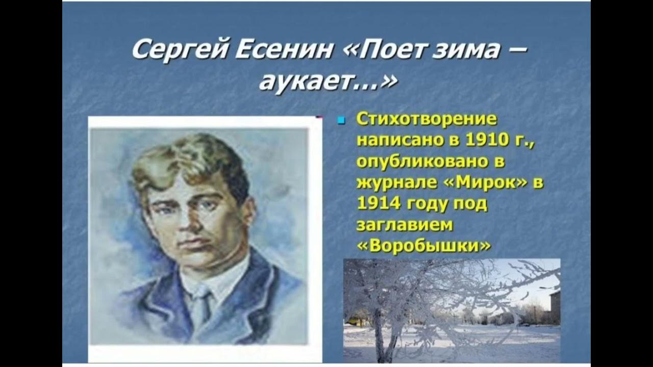 Зимнее стихотворение есенина. Стихотворение поёт зима аукает Есенин. Стихотворение Сергея Есенина поет зима.