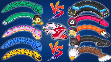 Amazing 🤩 Best Gameplay Snake clash Noobs Gameplay 🌟💞 Comman Snake Vs VIP Snake 💥🐍 #388