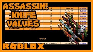 Official Roblox Assassin Value List 2018 December - december value list 2018 roblox assassin