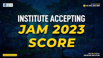 Institute Accepting JAM 2023 Score