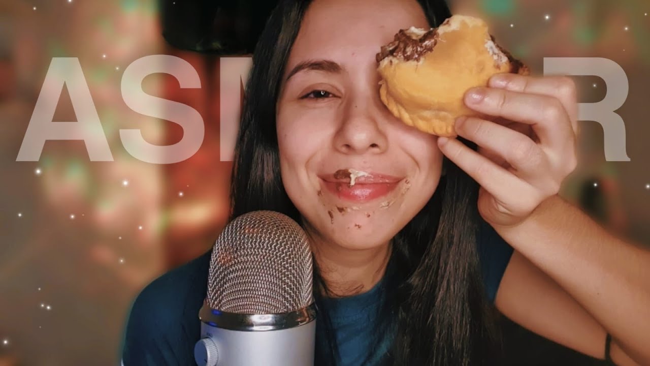 ASMR COMENDO PASTEL CARO DO IFOOD | FRIED PASTRY MUKBANG