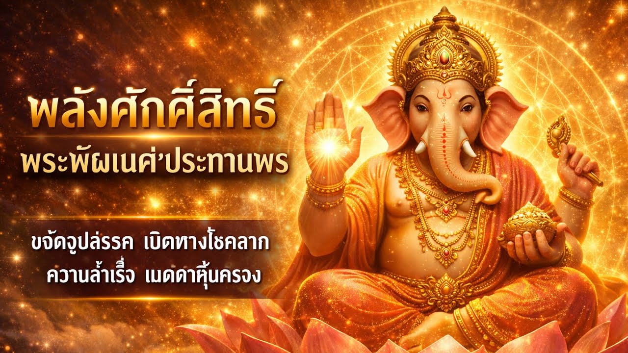เสียงสวดพระพิฆเนศประทานพร | คลื่นพลังศักดิ์สิทธิ์ เปิดทางชีวิตและความสำเร็จ