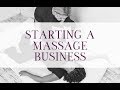 Starting a Massage Business