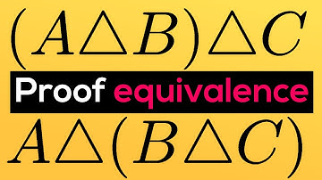 Proof of A △ (B △ C) = (A △ B) △ C (Associativity of the Symmetric Difference)