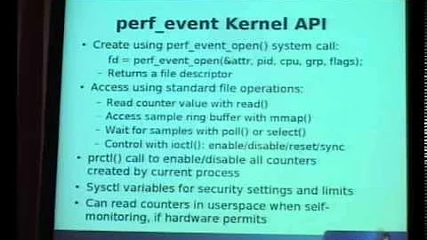 The new Linux performance counter subsystem