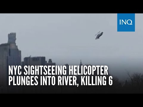 NYC sightseeing helicopter plunges into river, killing 6, including family of tourists