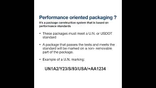 Introduction to Hazardous Material Packages (Part 1)