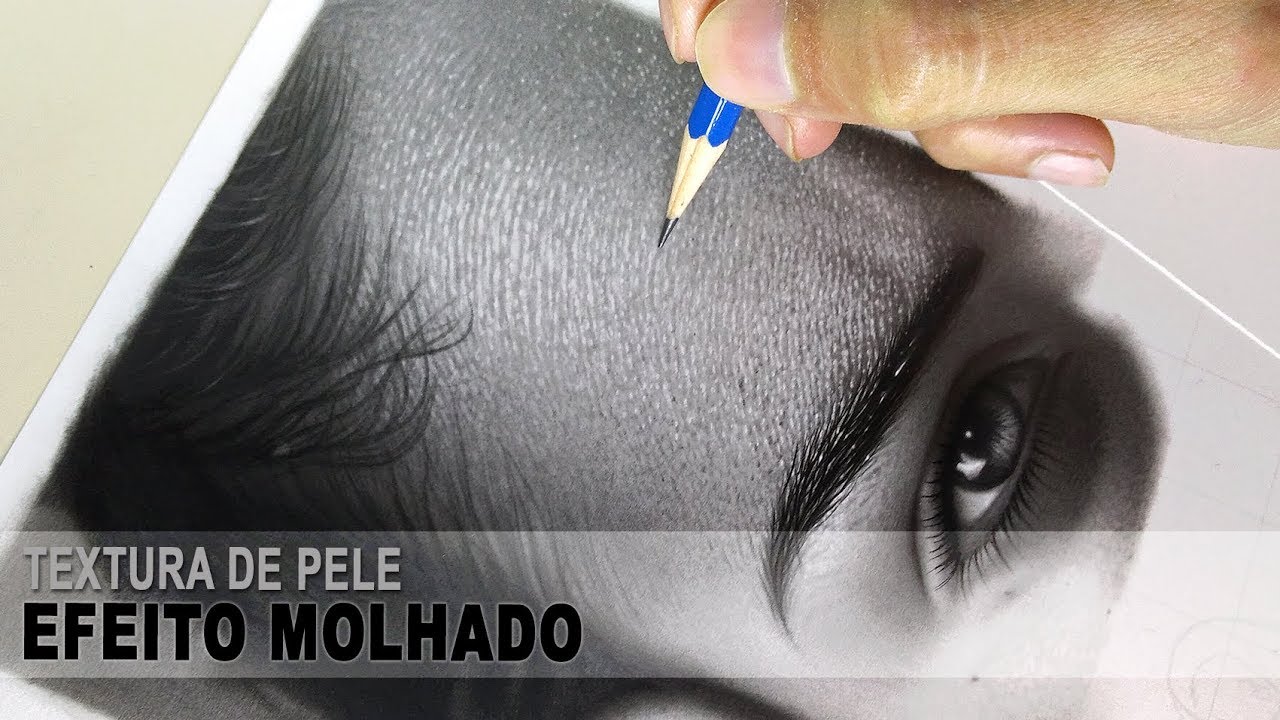 Desenhando textura de pele molhada