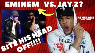 EM BIT HIS FACE OFF!! JAY Z x EMINEM - RENEGADE (LIVE) | REACTION