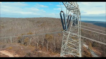 Drone Footage: Power line inspections Via UAS