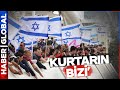 İsrailliler Meydanlara Çıkıp &quot;Kurtarın Bizi&quot; Diye Yalvardı! Tel Aviv&#39;den Özel Görüntüler