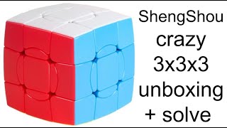ShengShou Crazy 3x3x3 unboxing + solving it