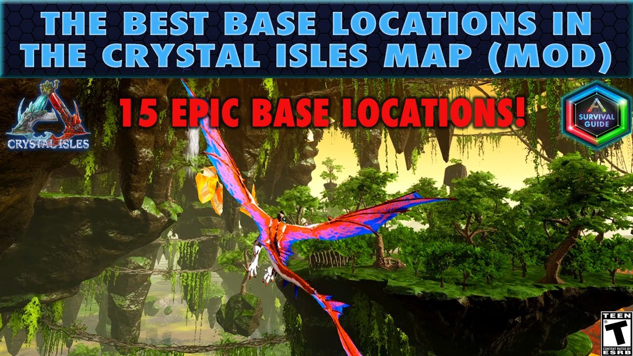 The 15 Best Base Locations In The Crystal Isles Map Mod Version Youtube