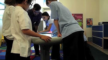 Kevin meets his new classmate - the SMART Table 442i